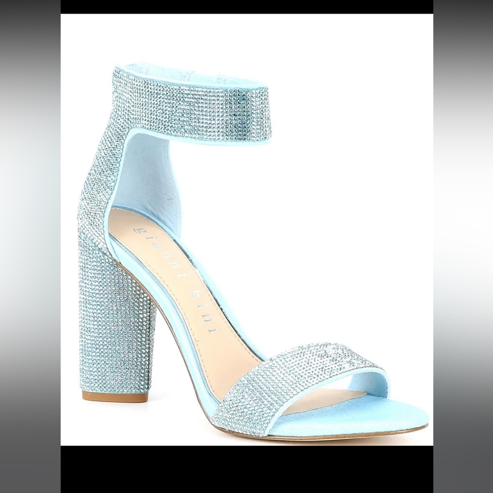 Blue sparkly heels